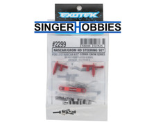 EXOTEK EXO2299 Arrma Grom/Losi NASCAR HD Aluminum Steering Bellcrank Set Red 