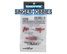 EXOTEK EXO2299 Arrma Grom/Losi NASCAR HD Aluminum Steering Bellcrank Set (Red)