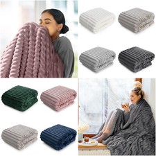 Kuscheldecke SOFT extra weich flauschig warm für Sofa Couch Wohndecke