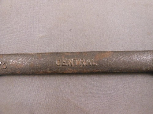 Rare Vtg CENTRAL Fire sprinkler head Tool STD & L/O Dbl Open End Wrench - Picture 2 of 10
