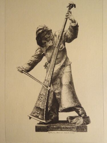 Désiré RINGEL D'ILLZACH (1847-1916) GRANDE GRAVURE RAKOCZY MUSIQUE BERLIOZ 1880 - Afbeelding 1 van 5
