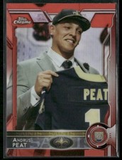 2015 Topps Chrome Orange Refractor Andrus Peat #133 RC New Orleans Saints