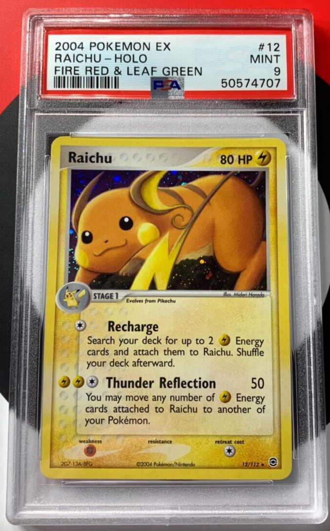 Raichu 12/112 Firered & Leafgreen Holo 2004 Pokémon EX PSA 9 MINT