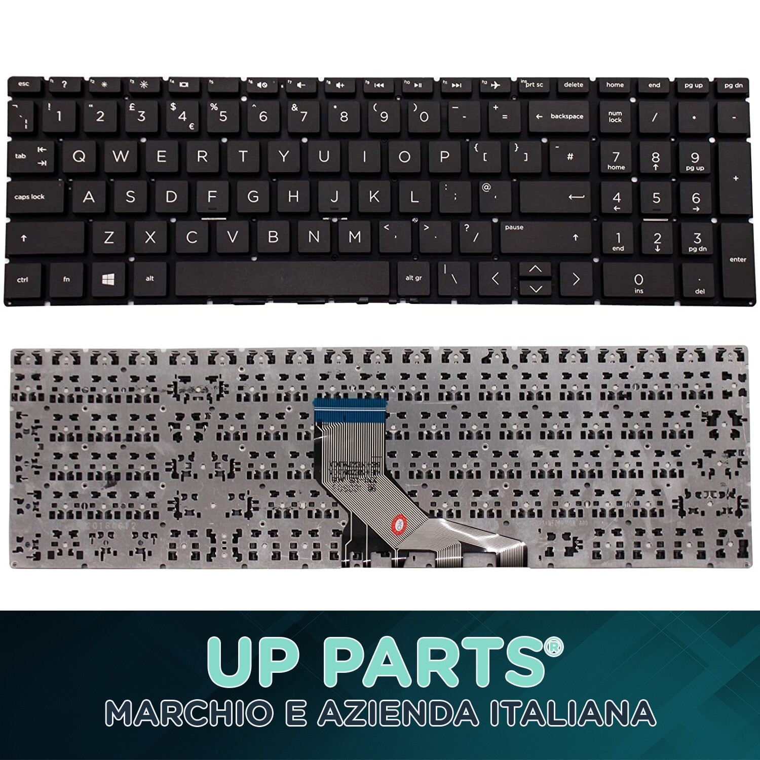 UP PARTS  - Tastiera Notebook Italiana per HP 15-DB
