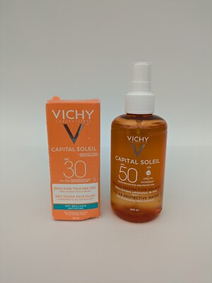 Set VICHY Capital Soleil LSF50 Schutzwasser 200ml & LSF30 Gesichtsfluid 50ml