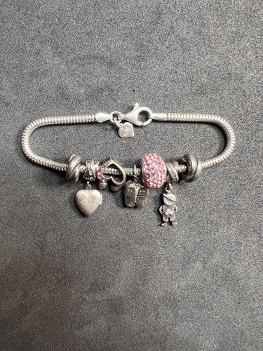 21,3 g Vintage MA Sterlingsilber 925 Charm Armband 6,75"" Schmuck Menge T