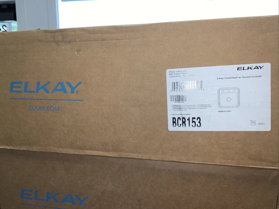 Elkay BCR153 Celebrity 15 дюймов одинарный умывальник из нержавеющей стали - 3 отверстия для крана - Изображение 3 из 4