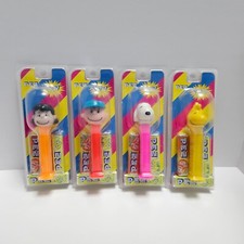Set of 4 Vintage Japanese PEZ Dispensers Peanuts Lucy Charlie Brown Snoopy Woods