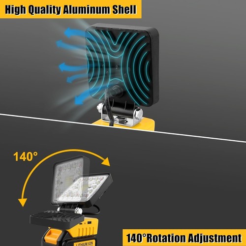 4" LED Taschenlampe Arbeitsleuchte Für Dewalt 18V 20V Akku Strahler Licht 3 Modi - Bild 7 von 9