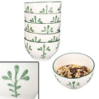 6X Wald GrüN MüSlischale Ø14,3Cm 550Ml Steingut 6 Pers Dessert-Bowl Weihnachten