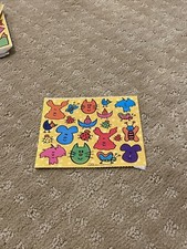 5 Sheets Rare Vintage 2 Grrrls  Weird Fuzzy Animals All Diffrent Colors