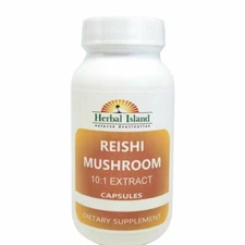 Reishi Mushroom Extract 10:1 Capsules - 120 Count 500mg Each - Ganoderma Lucidum