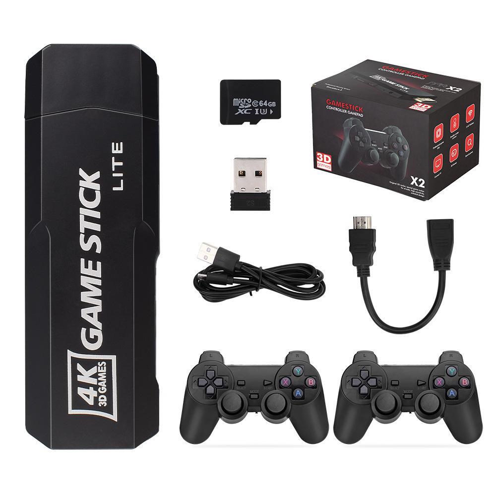 Console Game Stick K8 64GB Con 40000+ Giochi - 4K HDMI E Gamepad Wireless