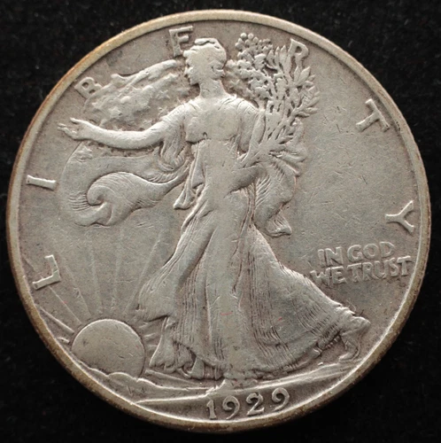KAPPYSCOINS  G8910  1929S EF XF EXTRA FINE WALKING LIBERTY  HALF DOLLAR