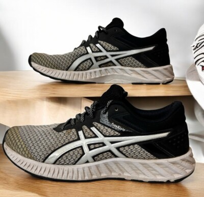 Asics FuzeX Lyte Womens Size 8 Running Shoe Black/Grey T769N