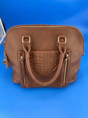 NWOT Miztique Daisy purse/shoulder bag tan Vegan Leather 15