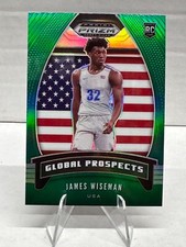2020 Panini Prizm Draft Picks Global Prospects Green #97 James Wiseman RC USA