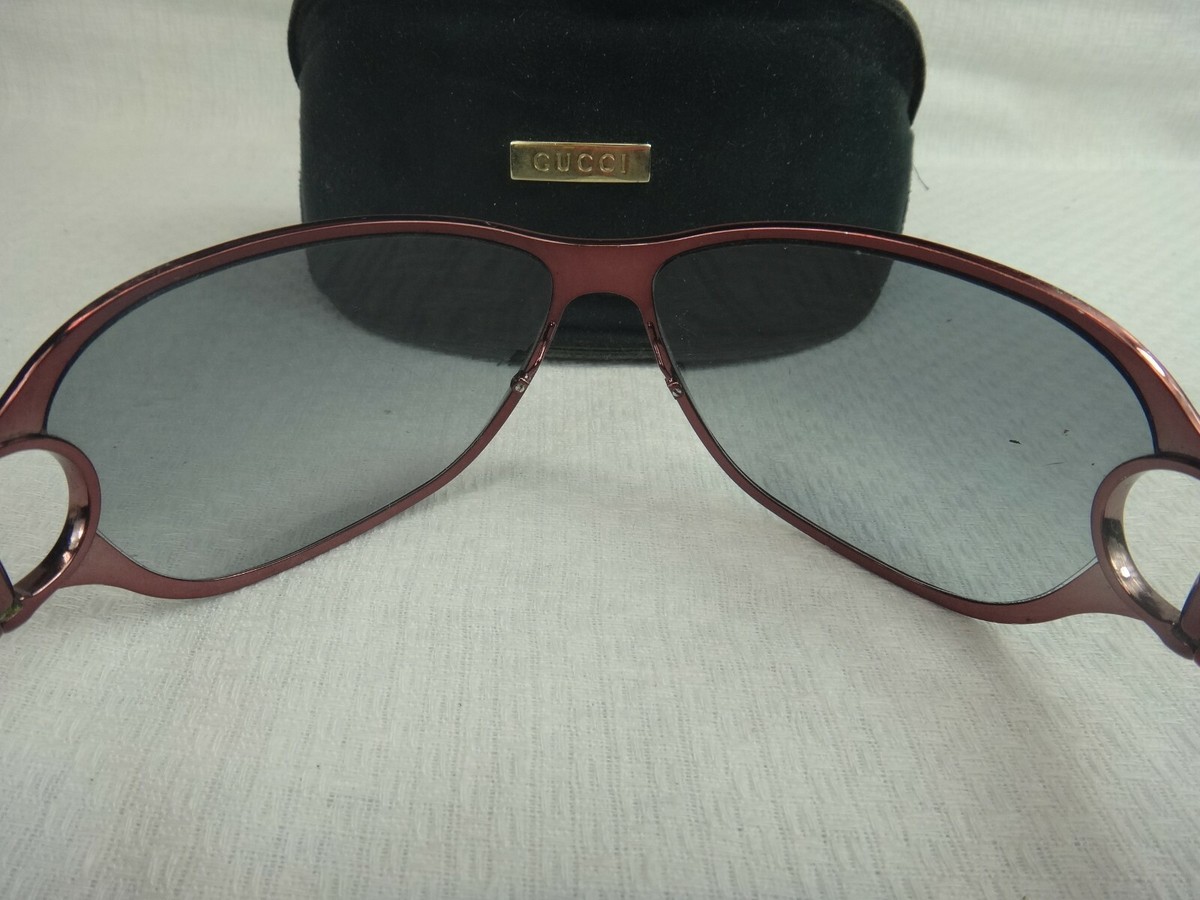 VINTAGE GUCCI GG 2737/STRASS BKQZR OVERSIZED SUNGLASSES ~ROSE