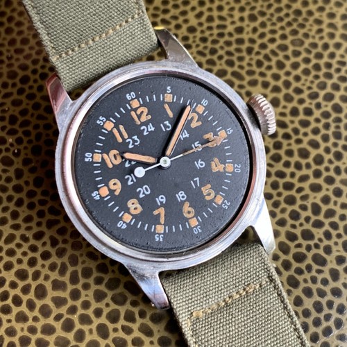 1950's Waltham A-17 MIL-W-6433 Hack US Military Issued Luminous Wristwatch #2 - Picture 8 of 12