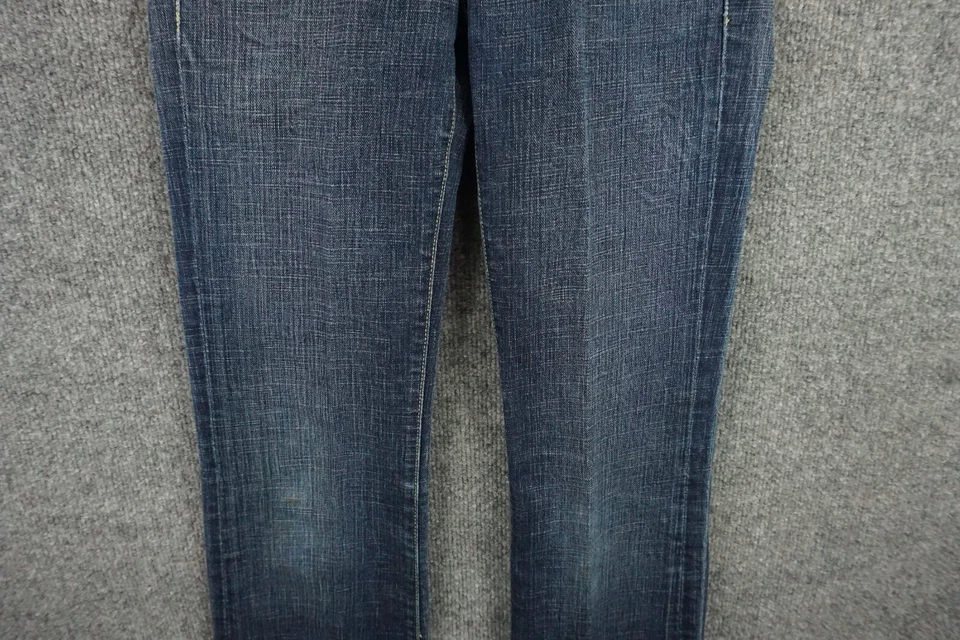 Pantalones de mezclilla NFY Notify para mujer talla 24 azul lavado oscuro tiro bajo acampanados hechos en Italia Foto 3 de 4