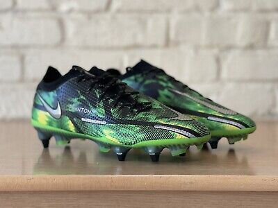 Nike Phantom GT2 Elite SW SG-Pro AC Black Green Soccer Nike Phantom GT2 Elite SW SG-Pro AC Black Green Soccer