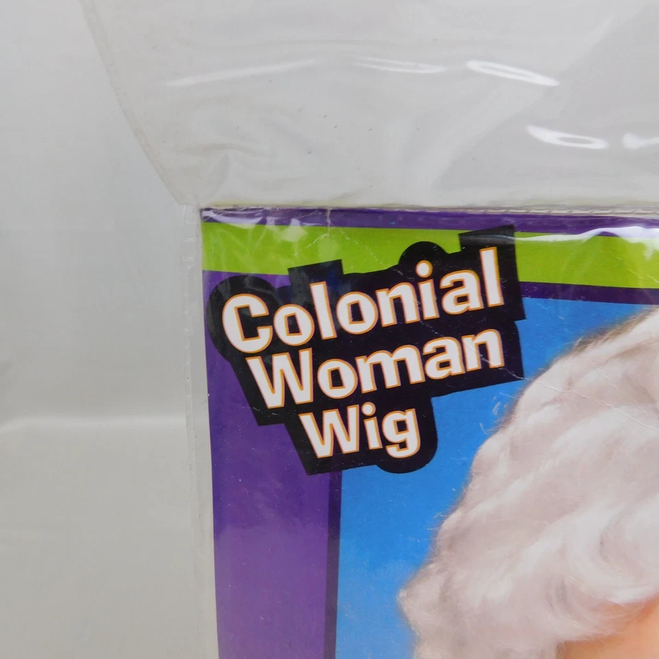 Peruca feminina colonial - Peruca feminina branca encaracolada acessório de Halloween #3584 - Imagem 3 de 4