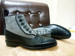 mens button boots uk