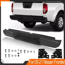 Black Rear Step Bumper Assembly For 2005-2021 Nissan Frontier Powder Coated