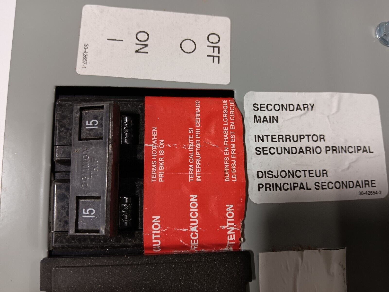 EATON 3.0 kVA 480V PRI 240/120V SEC Transformer Mini Power Center NEMA