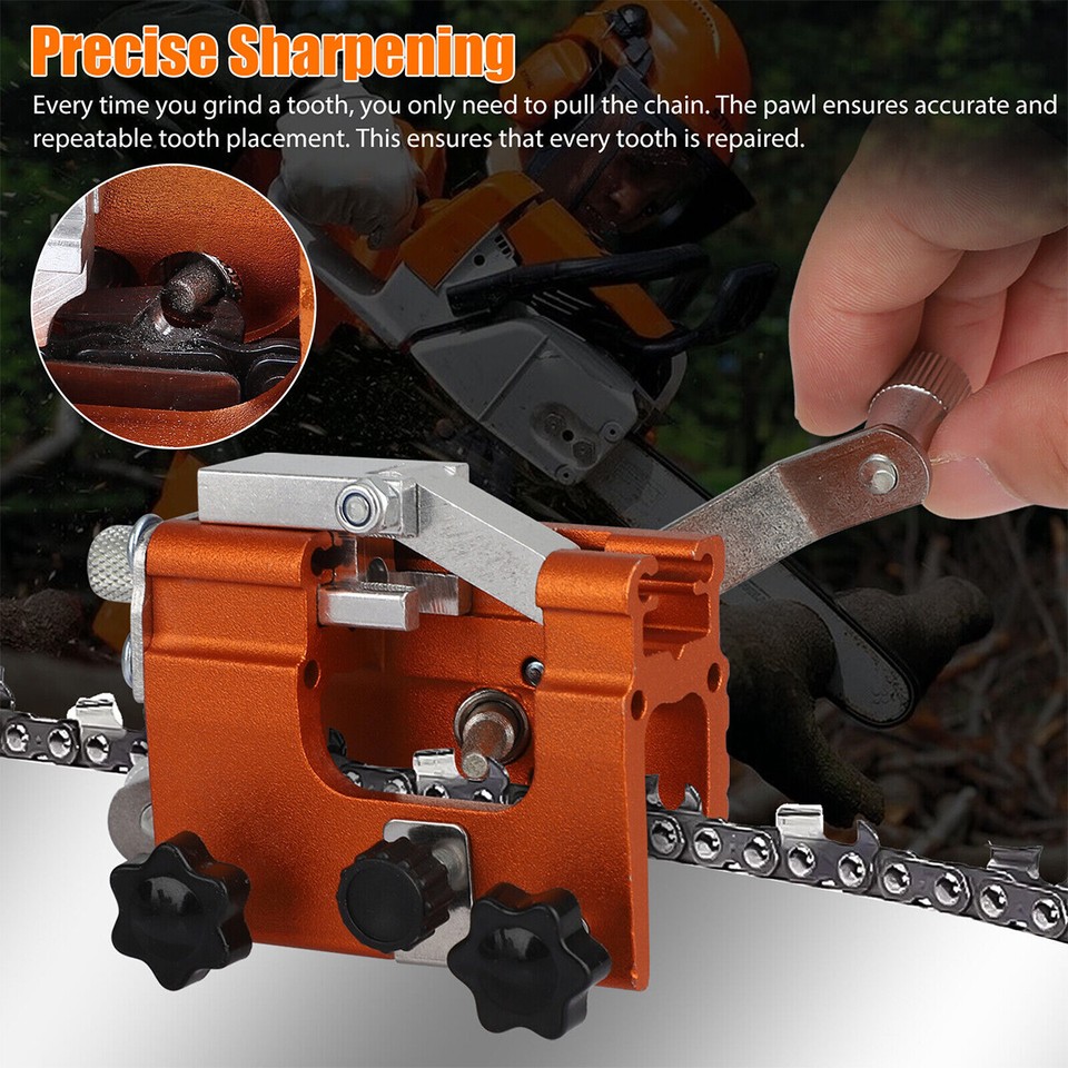 Chainsaw Chain Sharpening Jig Portable Hand Crank for Timberline