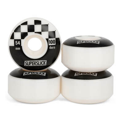 Superslick S1 Skateboard Rollen 54mm 100A weiss - Super High Rebound Wheels