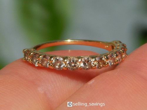 18K YELLOW GOLD 1.00 TCW CHAMPAGNE DIAMOND 2.7 MM STACKING / SOLO BAND RING - Picture 8 of 8