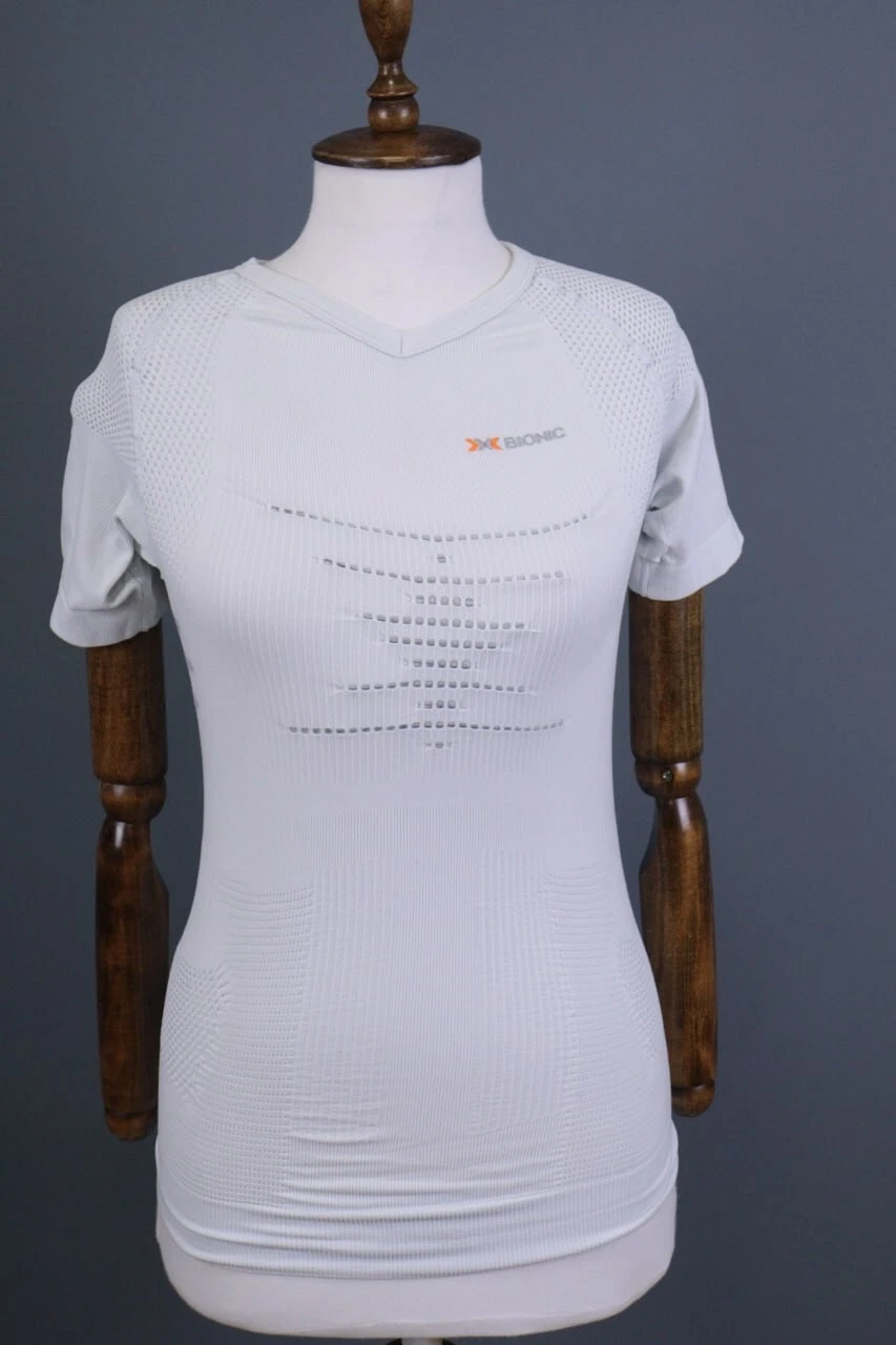 X-Bionic White Short Sleeve Top Jersey Base Layer Thermo Tank Short Size L/XL