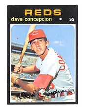 Dave Concepcion 1971 Topps Baseball Rookie Card #14 NMT Reds. rookie card picture