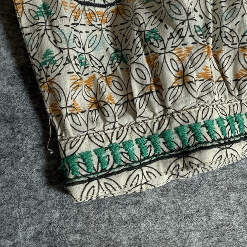 Lucky Brand Damen Gr. Small Boho bestickt Bauern Top V-Ausschnitt Blumen geometrisch - Bild 7 von 11