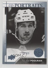 2017-18 Upper Deck Portraits Rookies Platinum Blue /25 Tucker Poolman Rookie RC