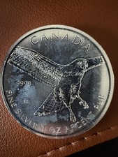 2015 Canada $5 - Birds of Prey - Red-Tailed Hawk - 1 oz .9999 Silver RCM 88.59 per troy oz