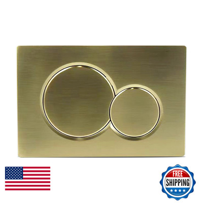 Vallvater Dual-Flush Actuator Plate Compatible Geberit 115.770.46.6 Brushed Gold