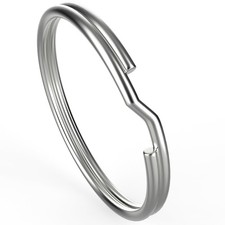 50 Pack 1 Inch Split Round Metal Silver Key Rings for Keys and Lanyards