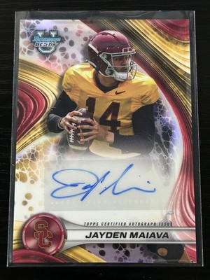 Jayden Maiava 2024 Bowman University Best #BOA-JMA Rookie Auto