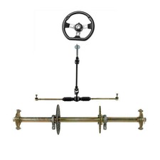 32" Go Kart Rear Axle Kit w/ Front Steering Wheel For Golf Golf Trike ATV Drift