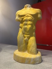 sculpture buste Homme Nu Pâte De Verre No Daum 31 Cms