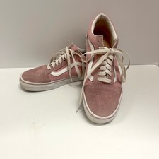 Pink Suede Vans Old Skool Low Top Lace Up Casual Shoes Women 8.5