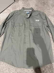 NWOT Magellan Outdoors MagRelease Men’s L - GrayGreen Long Sleeve ButtonUp Shirt