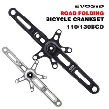 BCD110 130 Crankset Ultralight Road Folding Bike Hollow Tech Crank 165 170 175mm