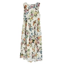 ASOS Floral Draped Crossover Midi Dress Wedding Guest Cottagecore Summer Size 4