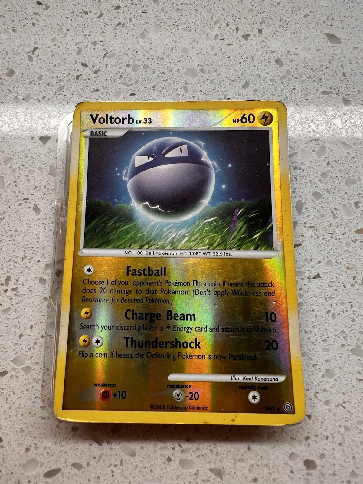 Pokémon Voltorb Stormfront Shiny Holo Rare Reverse Holo Basic 60 HP SH3 2008
