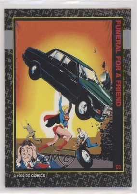 1992 SkyBox Doomsday: The Death of Superman Funeral for a Friend #C3 0j1a
