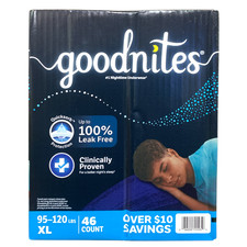 Goodnites Leak-Free Nighttime Underwear for Boys, XL, 95-120 Lbs. 46 Ct. 