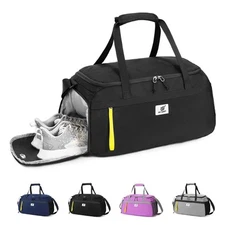SKYSPER Gym Bag for Men & Women with Shoe Compartment, Carry-on Gym Duffle Ba...
